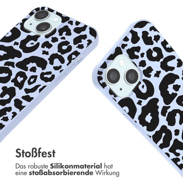 imoshion SilikonHülle design mit Band Apple iPhone 15 - Animal Lila