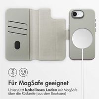 Accezz 2-in-1 Klapphülle aus Leder mit MagSafe Apple iPhone 16e - Light Grey