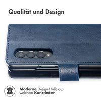 imoshion Luxuriöse Klapphülle Samsung Galaxy Z Fold 4 - Dunkelblau