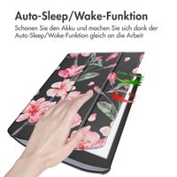 imoshion Design Trifold Hard Case Sleepcover für das Pocketbook InkPad X Pro - Blossom