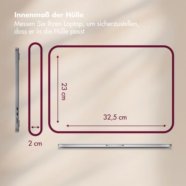 Selencia Cord Laptop Hülle 13-14 Zoll - Laptop Sleeve - Dark Rose