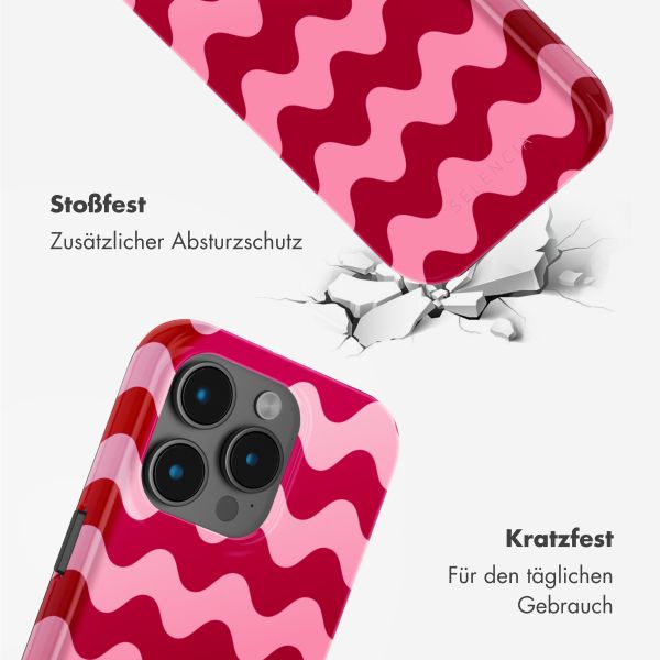 Selencia Vivid Tough Back Cover mit MagSafe für das iPhone 15 Pro - Wave Vibes Lipstick