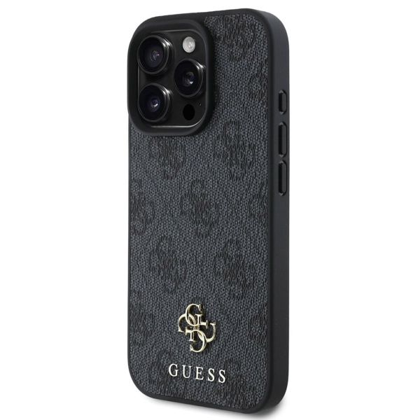 Guess 4G Metal Logo Back Cover MagSafe Apple iPhone 16 Pro Max - Schwarz