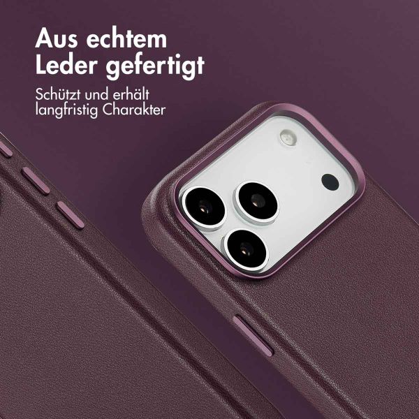 Accezz MagSafe Leather Backcover Apple iPhone 17 Pro Max - Heath Purple