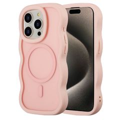 Selencia Wavy Backcover mit MagSafe Apple iPhone 15 Pro - Soft Pink