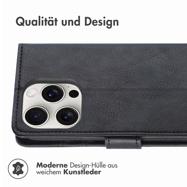 imoshion Luxuriöse Klapphülle für das Apple iPhone 16 Pro - Schwarz