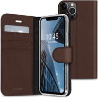Accezz Wallet TPU Klapphülle Apple iPhone 13 Pro - Dunkelbraun