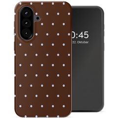 Selencia Vivid Back Cover Samsung Galaxy A57 (5G) - Happy Dots Chocolate