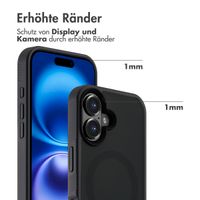 Accezz Rugged Frosted Back Cover mit MagSafe Apple iPhone 16 - Schwarz