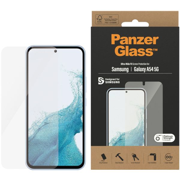 PanzerGlass Ultra-Wide Fit Antibakterieller Displayschutz für das Samsung Galaxy A54 (5G)