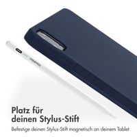 Accezz Liquid Silicone Back Cover mit Stifthalter Apple iPad Pro 12.9 (2022) / Pro 12.9 (2021) / Pro 12.9 (2020) - Dunkelblau