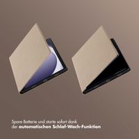 Selencia Riva Klapphülle Samsung Galaxy Tab A9 Plus - Beige