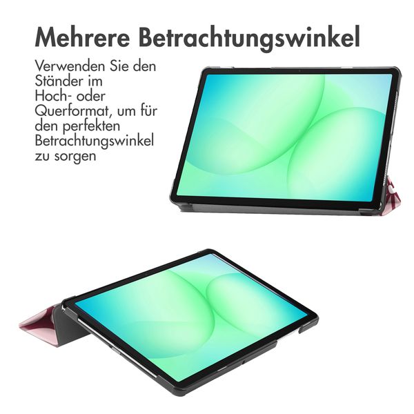 imoshion Design Trifold Klaphülle Samsung Galaxy Tab A11 Plus - Bloom Love Blush