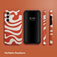 Selencia Vivid Tough Back Cover für das Samsung Galaxy A55 - Dream Swirl Orange