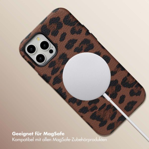 Selencia Sabi Backcover Leopardenmuster mit MagSafe Apple iPhone 12 (Pro) - Mocha Brown