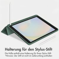 Accezz Smarte Klapphülle aus Silikon Apple iPad 9 (2021) 10.2 Zoll / iPad 8 (2020) 10.2 Zoll / iPad 7 (2019) 10.2 Zoll - Dunkelgrün