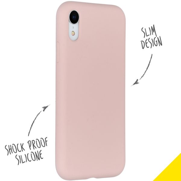 Accezz Liquid Silikoncase Apple iPhone Xr - Rosa