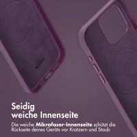 Accezz 2-in-1 Klapphülle aus Leder mit MagSafe für das Apple iPhone 15 Pro Max - Heath Purple