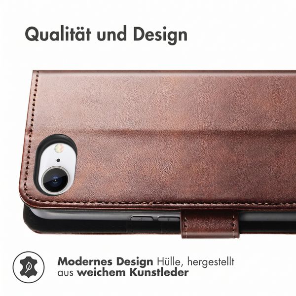 imoshion Luxuriöse Klapphülle Apple iPhone 17e / 16e - Dunkelbraun