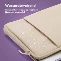 imoshion Laptop Hülle 15-16 Zoll - Laptop Sleeve mit Fach - Sandstone