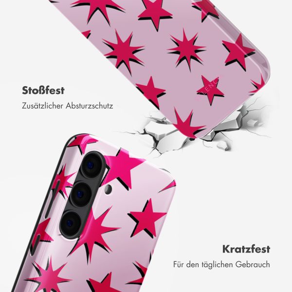 Selencia Vivid Backcover Samsung Galaxy S24 - Stars Rubine Red Light Pink