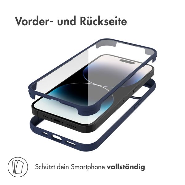 Accezz 360° Rundumschutzhülle für das Apple iPhone 14 Pro Max- Blau