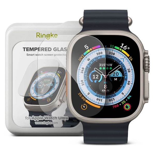 Ringke Tempered Glass Displayschutzfolie 4-pack für das Apple Watch Ultra (2) - 49 mm 