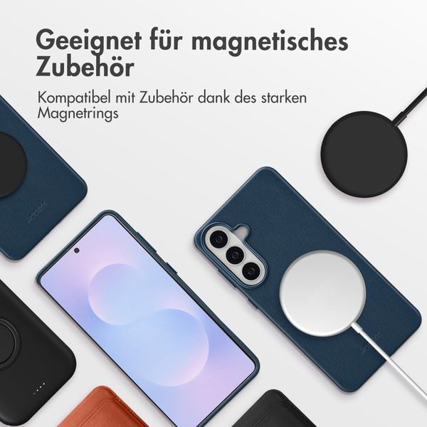 Accezz MagSafe Leather Backcover Samsung Galaxy S26 Plus - Nightfall Blue