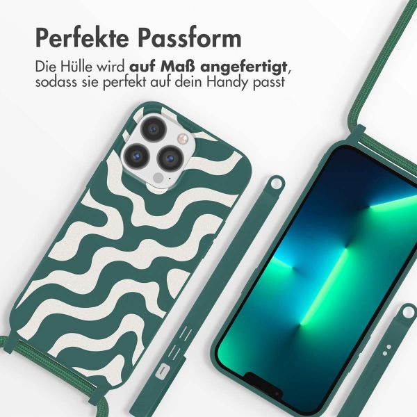 imoshion SilikonHülle design mit Band Apple iPhone 13 Pro Max - Petrol Green Groovy