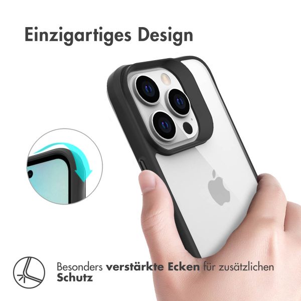 imoshion Rugged Hybrid Case für das Apple iPhone 14 Pro Max - Schwarz / Transparent