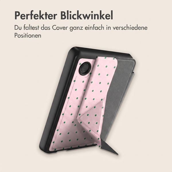 imoshion Design Klappbare Klapphülle Kobo Clara Colour / BW - Happy Dots