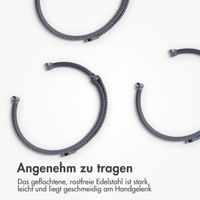 imoshion Magnetisches Milanaise Armband für das  Apple Watch Series 1 - 11 / SE / Ultra (44/45/46/49 mm) - Größe M - Dunkelgrau