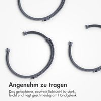 imoshion Mailändische Magnetarmband für die Apple Watch Series 1 bis 9 / SE (38/40/41 mm) | Series 10 (42 mm) - Größe M - Grau