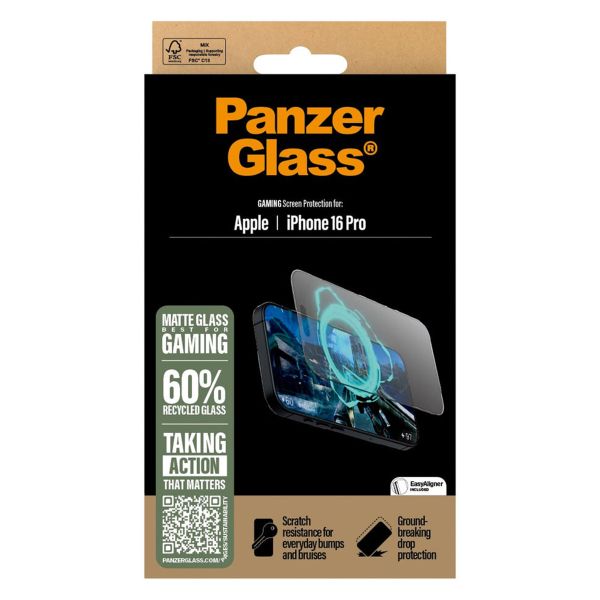 PanzerGlass Gaming Screen Protector Ultra Wide Fit mit Applikator Apple iPhone 16 Pro
