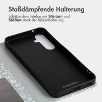 imoshion Design Klapphülle Samsung Galaxy A35 - Smoke Green Flowers