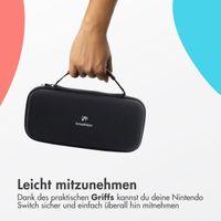 imoshion Schale Nintendo Switch 2 mit Reißverschlusstasche - Hülle Nintendo Switch 2 / Switch (OLED) mit Griff - Schwarz