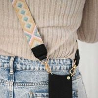 Dutchies Phone Strap - Verstellbare Universal-Telefonkordel - Cleo Pastel / Black