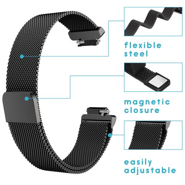 imoshion Milanese Watch Armband für die Fitbit Inspire - Schwarz