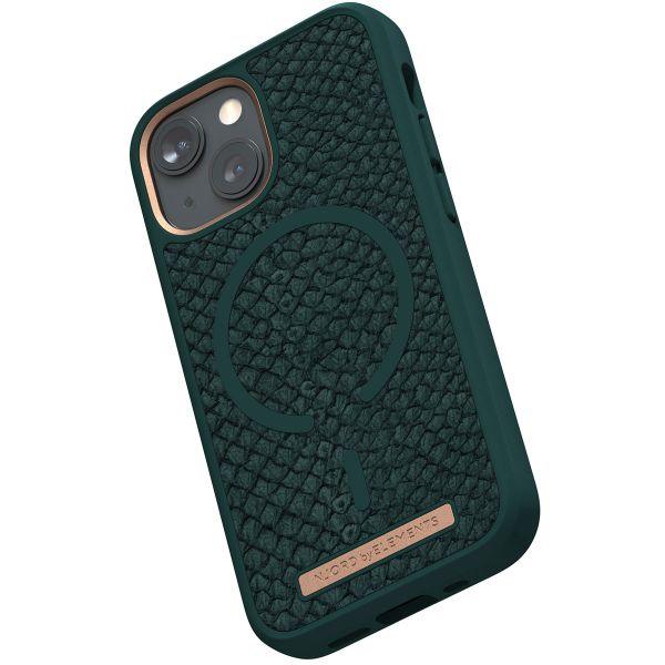 Njorð Collections Salmon Leather MagSafe Case für das iPhone 13 Mini - Dark Green