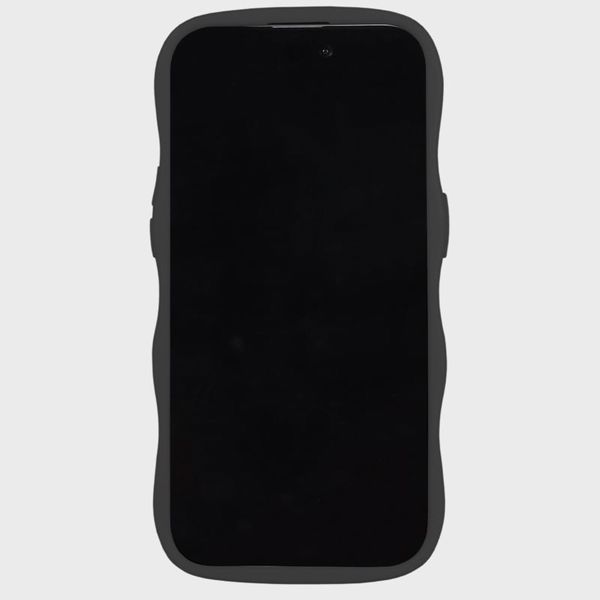 Holdit Wavy Case für das iPhone 15 Pro Max - Black / Transparent