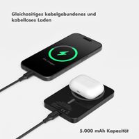 Selencia Vivid Powerbank 5.000 mAh - MagSafe und Qi - Black / Check This Olive
