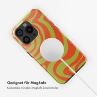 Selencia Vivid Rückabdeckung mit MagSafe Apple iPhone 15 Pro - Wavy Swirl Orange Fern