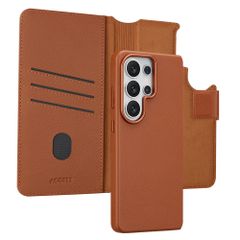 Accezz 2-in-1 Klapphülle aus Leder mit MagSafe Samsung Galaxy S26 Ultra - Sienna Brown
