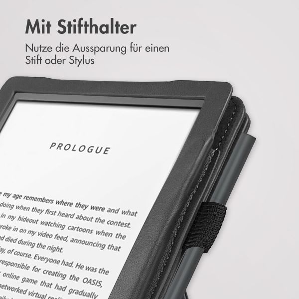 imoshion Klapphülle Sleepcover mit strap und stand Amazon Kindle (2024) / Amazon Kindle (2022) 11th gen - Schwarz
