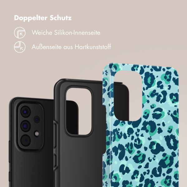 Selencia Vivid Tough Back Cover für das Samsung Galaxy A53 - Wild Spots Light Blue