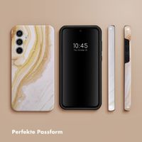 Selencia Vivid Back Cover Samsung Galaxy A55 - Chic Marble Gold