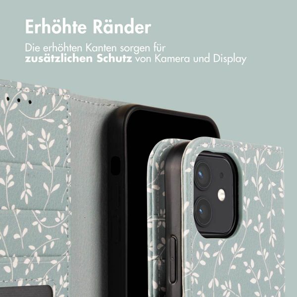 imoshion Design Klapphülle Apple iPhone 11 - Smoke Green Flowers