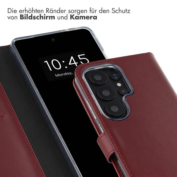 Selencia Echtleder Klapphülle Samsung Galaxy S26 Ultra - Burgundy