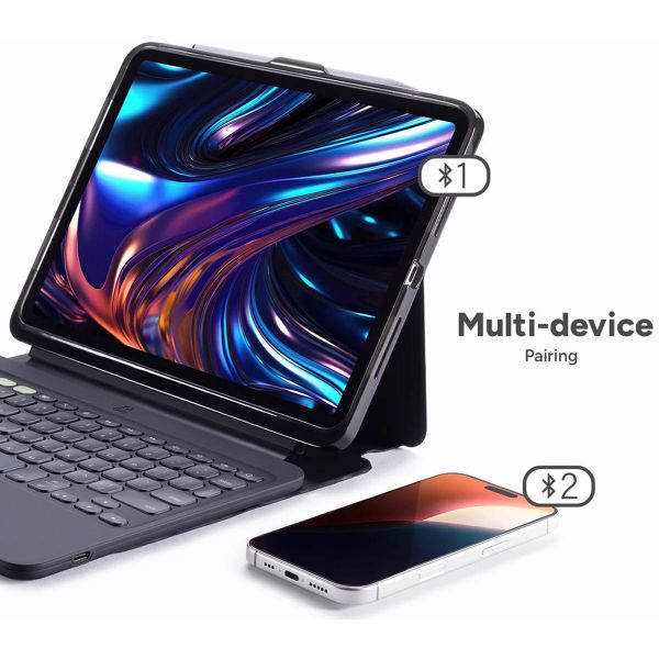 ZAGG Pro Keys 2 QWERTZ keyboard Klapphülle für das iPad Pro 13 (2025) M5 / (2024) M4 - Schwarz