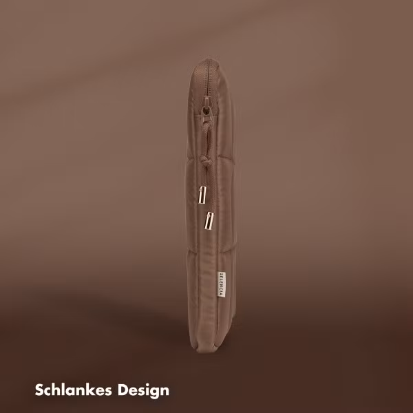 Selencia Puffy Laptop Hülle 13-14 Zoll - Laptop Sleeve - Mocha Brown